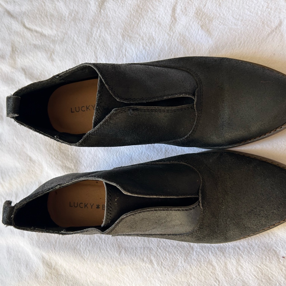 LUCKY BRAND black leather booties